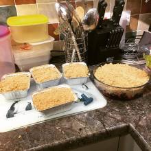 Blackberry and pear crumble